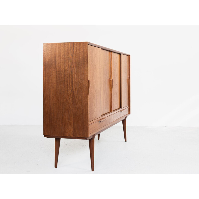 Vintage highboard model 13 in teak by Omann Jun, 1960s