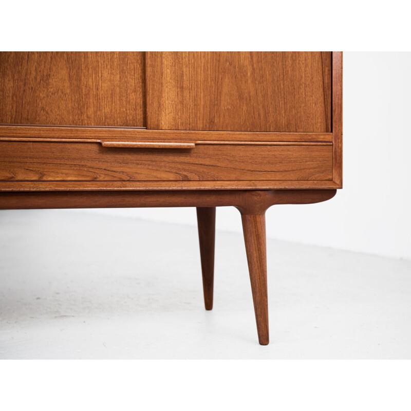 Vintage highboard model 13 in teak by Omann Jun, 1960s