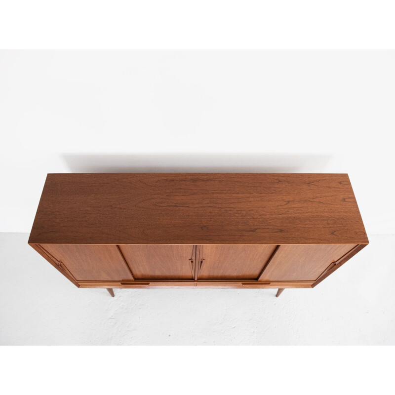 Vintage highboard model 13 in teak by Omann Jun, 1960s