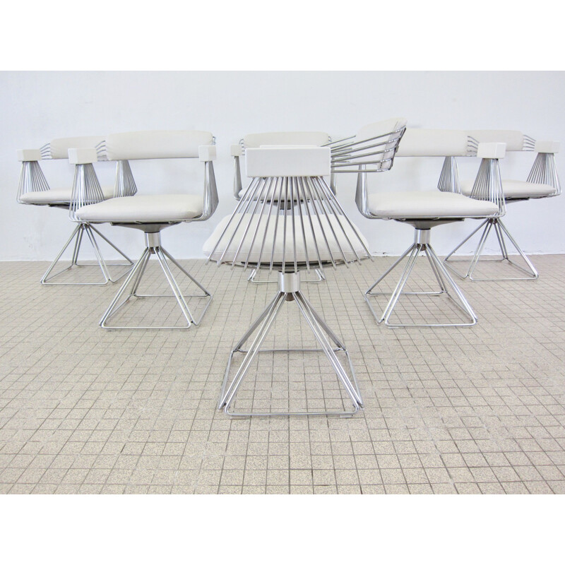 Set of 6 vintage dining chairs, Novalux, 1970s