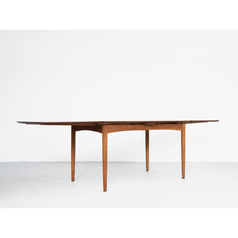 Vintage extendable table in teak and oak by Slagelse, 1950s