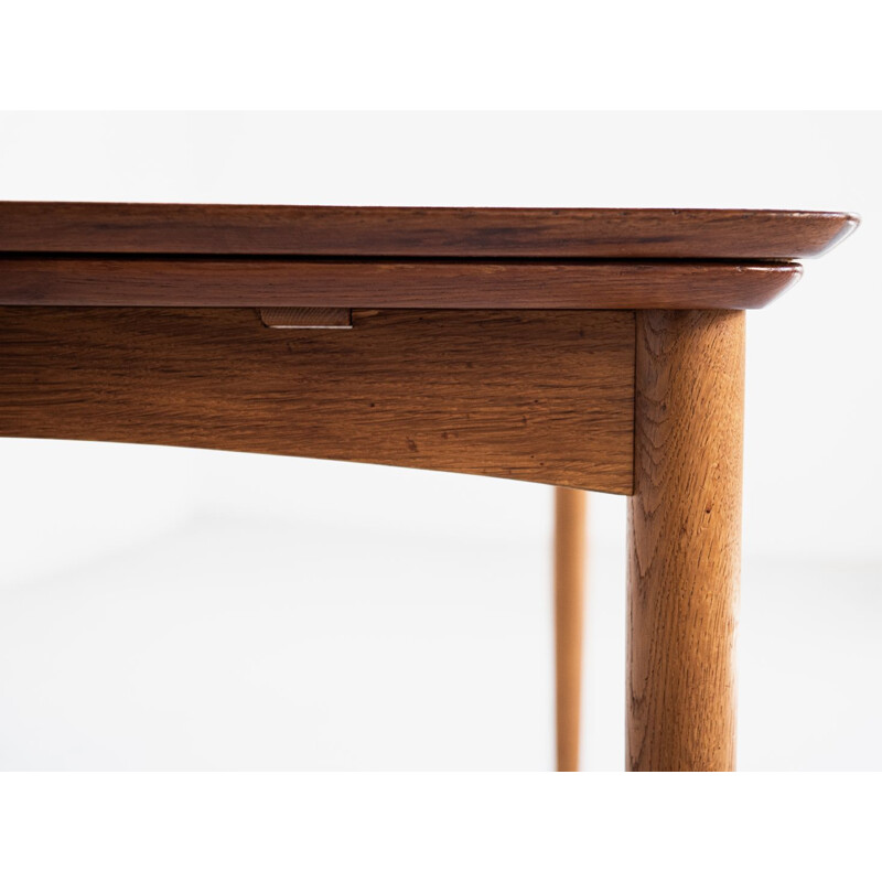 Vintage extendable table in teak and oak by Slagelse, 1950s