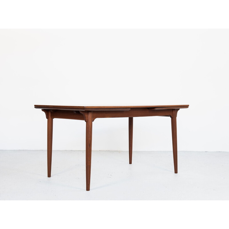 Extendible vintage table in teak by Omann Jun, 1960s