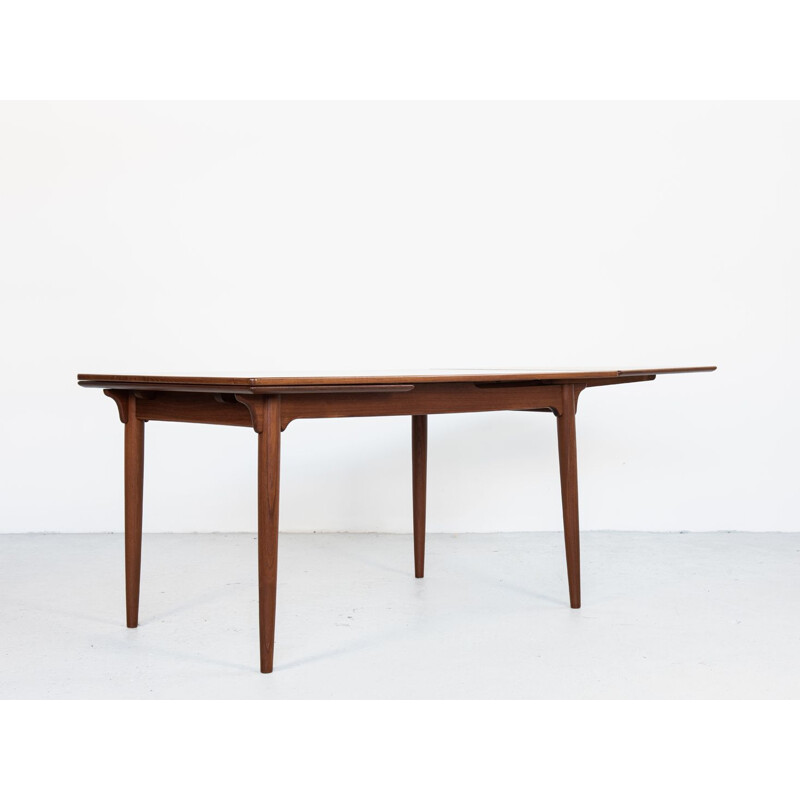 Extendible vintage table in teak by Omann Jun, 1960s