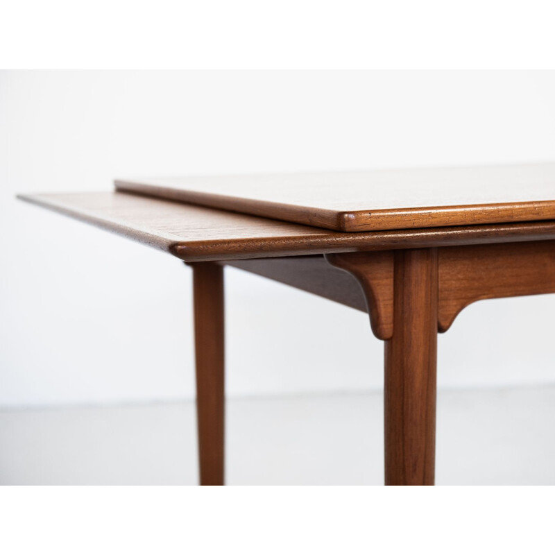 Extendible vintage table in teak by Omann Jun, 1960s