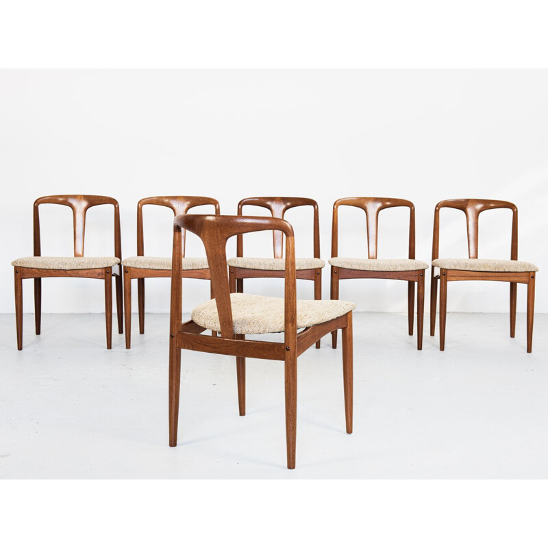 Ensemble de 6 chaises Juliane vintage en teck par Johannes Andersen pour Uldum, 1960