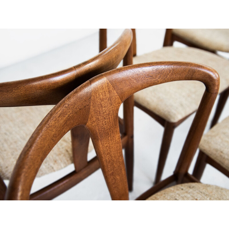 Set of 6 vintage Juliane chairs in teak by Johannes Andersen for Uldum, 1960s