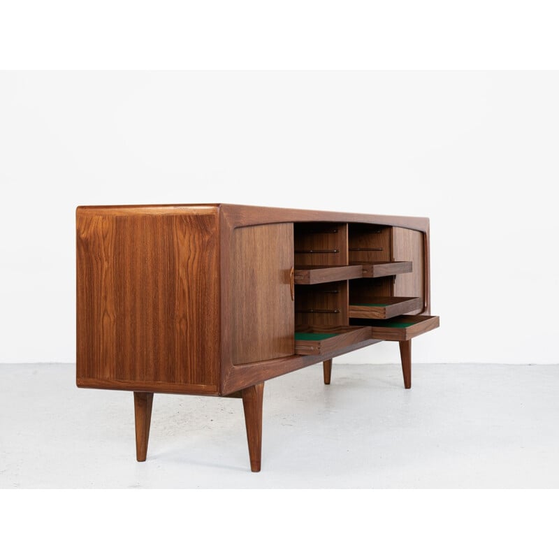 Large danish vintage sideboard in teak by HP Hansen for Skive, 1960s