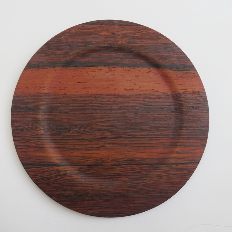 Set of 10 vintage danish rosewood server plates by Skare Molle Fredensborg, 1950s