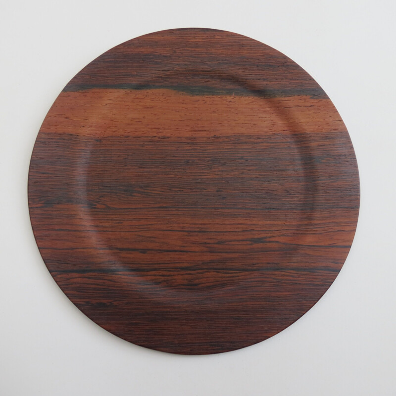 Set of 10 vintage danish rosewood server plates by Skare Molle Fredensborg, 1950s