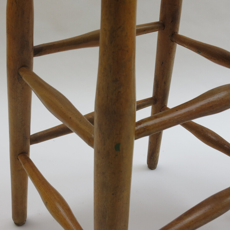 Set of 2 vintage Elmwood and Beechwood Work Stools, 1959s