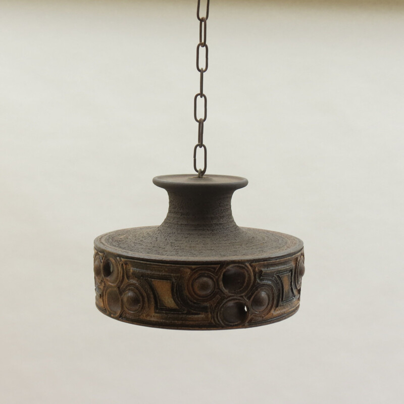 Vintage ceramic pendant light by Demstrup, Denmark, 1970s 