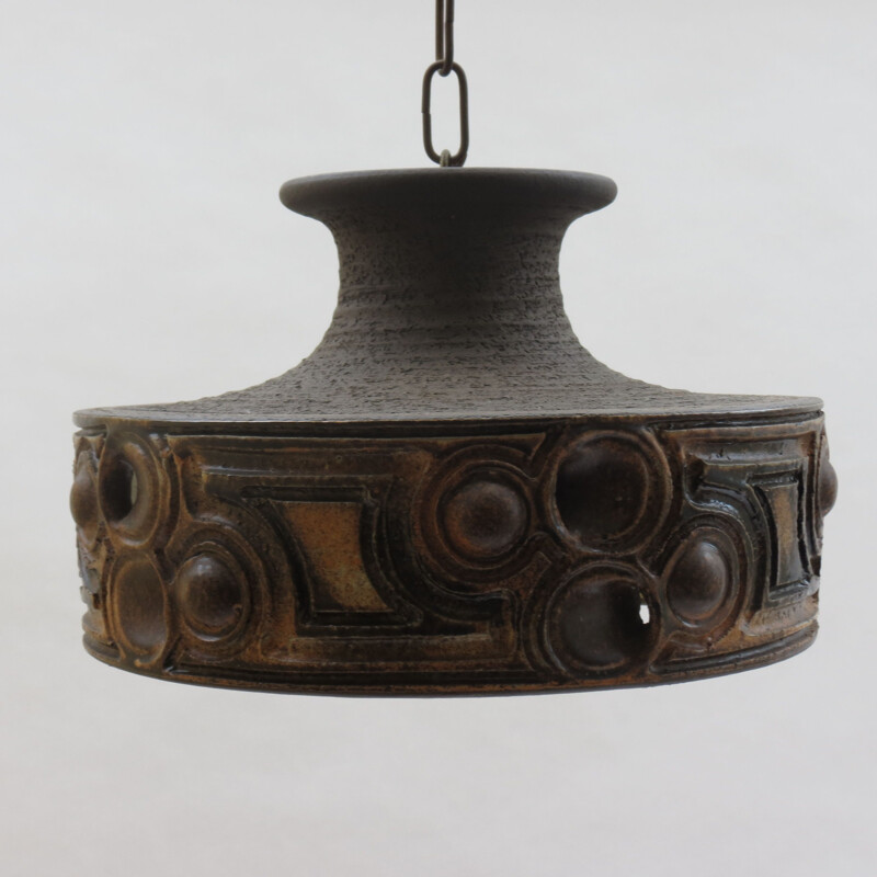 Vintage ceramic pendant light by Demstrup, Denmark, 1970s 