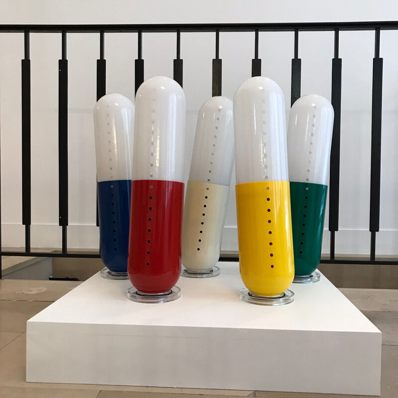 Serie de 5 lampes vintage "Pillola" par Cesare Casati & Emanuele Ponzio, 