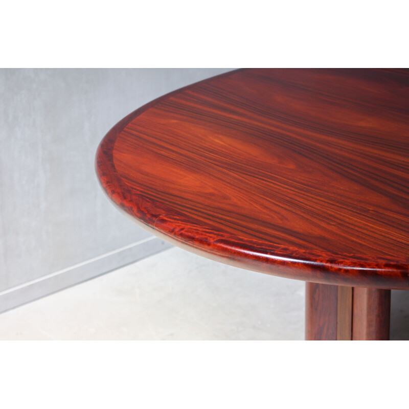 Oval unfoldable vintage dining table in rosewood, Denmark, 1960s