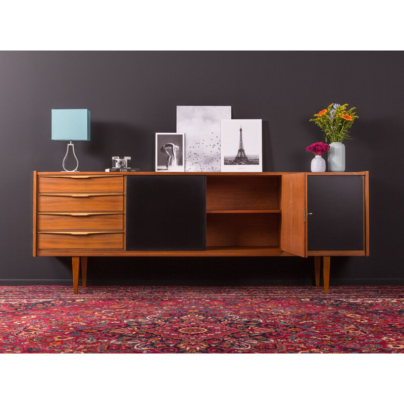 Vintage walnut sideboard with scandinavian design , Germany, 1960s