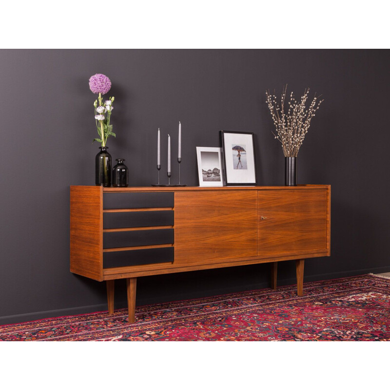 Vintage walnut and formica wood sideboard, Germany, 1960s