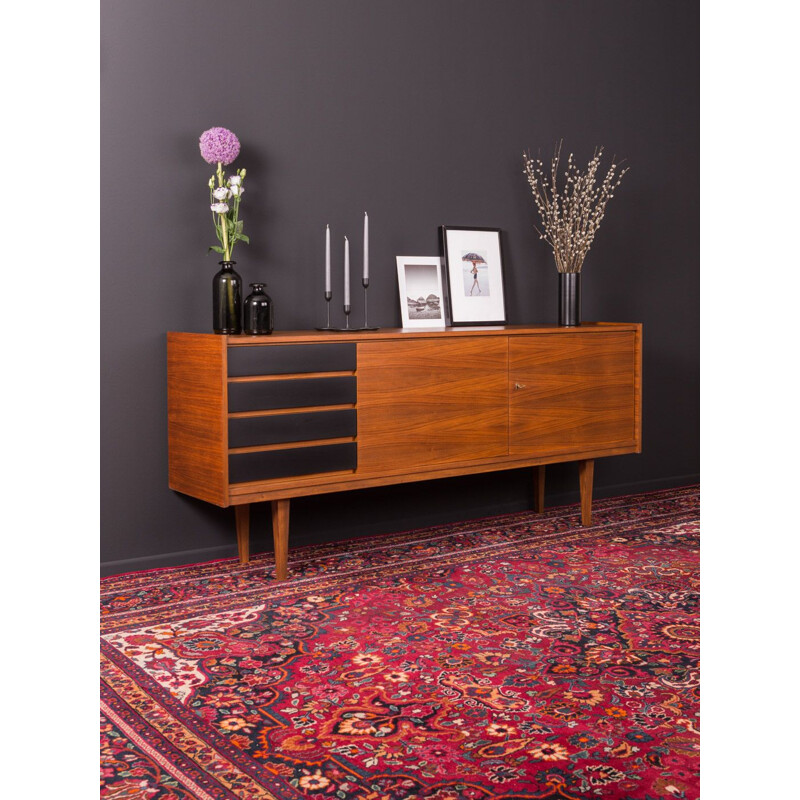 Vintage walnut and formica wood sideboard, Germany, 1960s