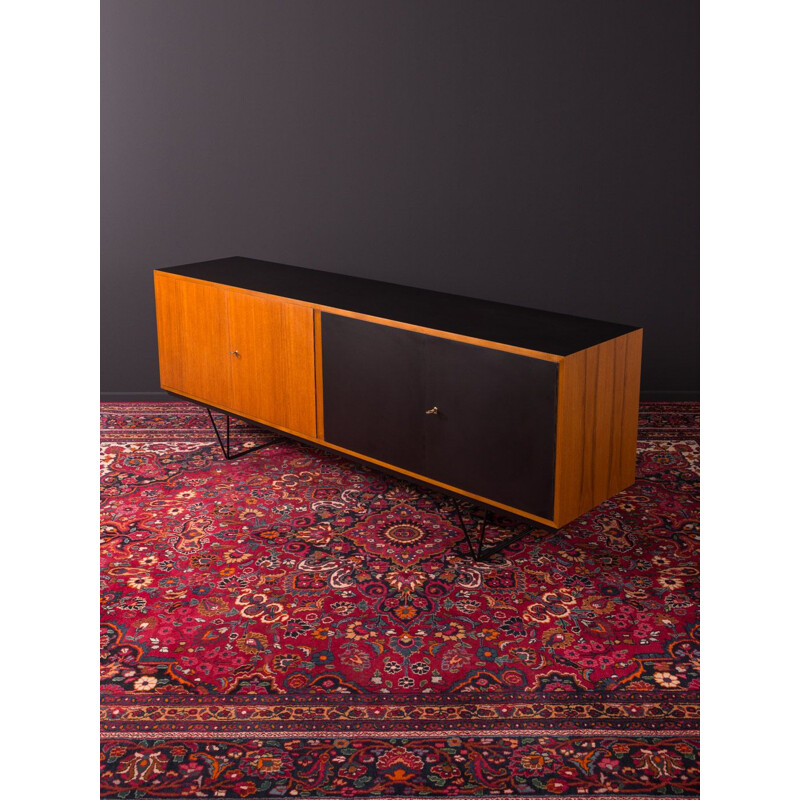 Vintage long sideboard in walnut and formica