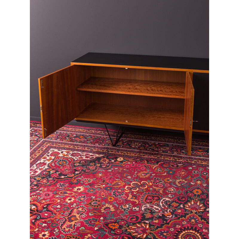 Vintage long sideboard in walnut and formica