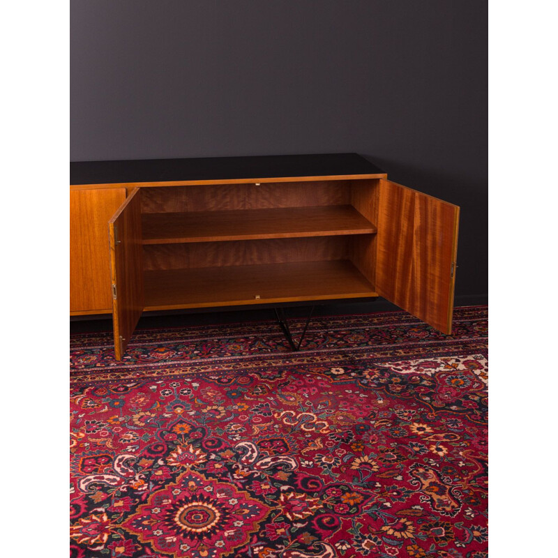 Vintage long sideboard in walnut and formica