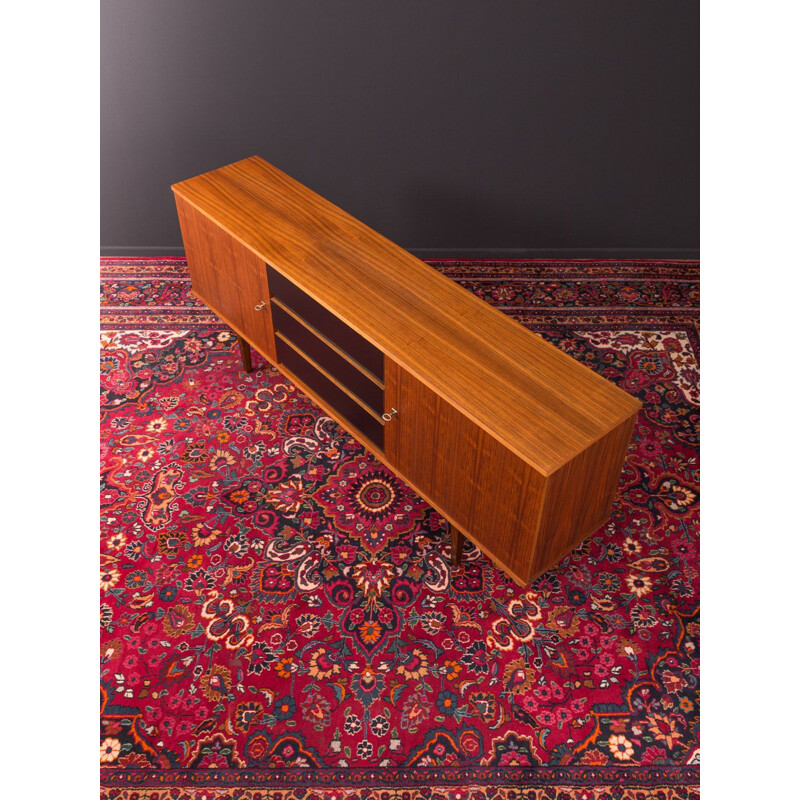 Vintage sideboard in walnut and black formica