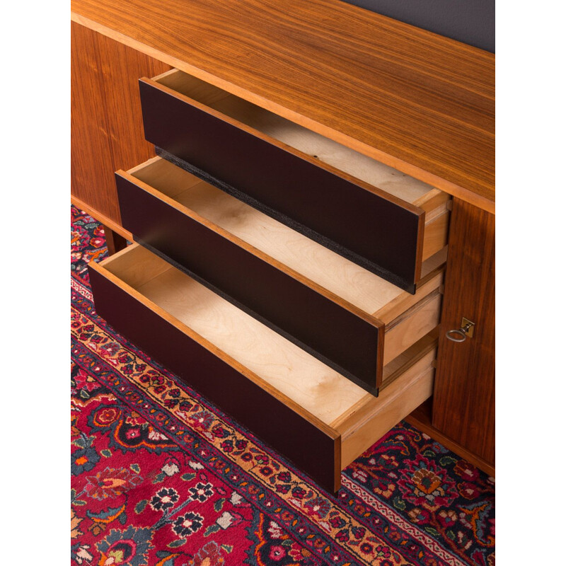 Vintage sideboard in walnut and black formica