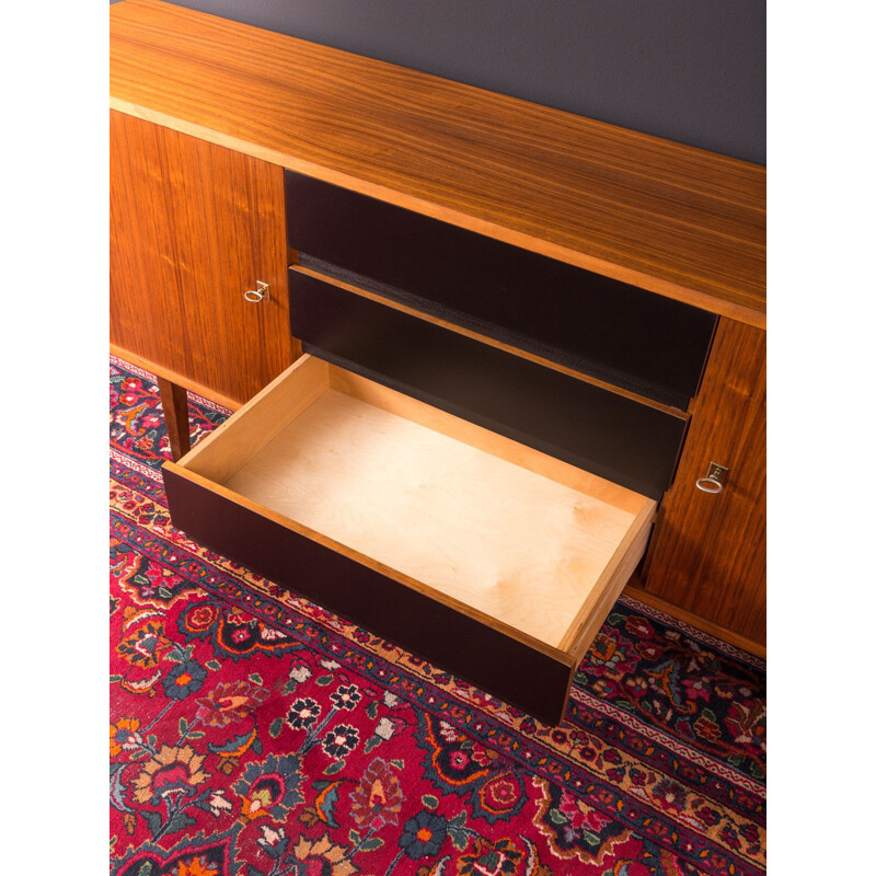 Vintage sideboard in walnut and black formica