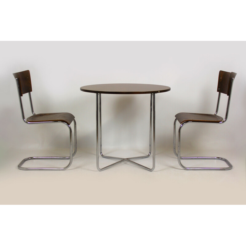 Tubular steel dining set by Mart Stam for Mücke Melder