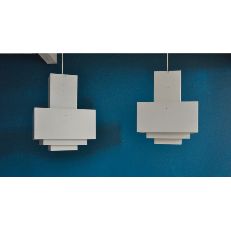 Pair of vintage C896 pendant lights by Hans-Agne Jakobsson