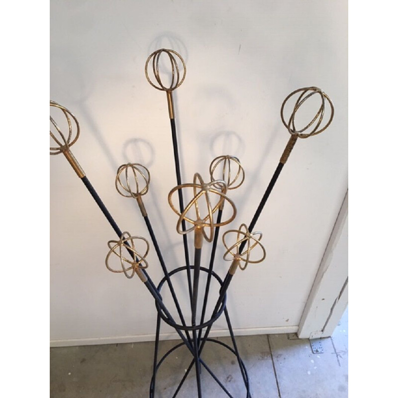 Vintage coat rack "Geo astrolabe" by Roger Feraud, 1950s