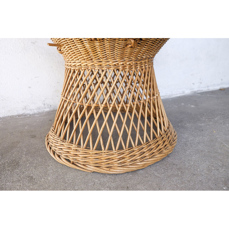 Vintage Rattan Lounge Chair, 1960s