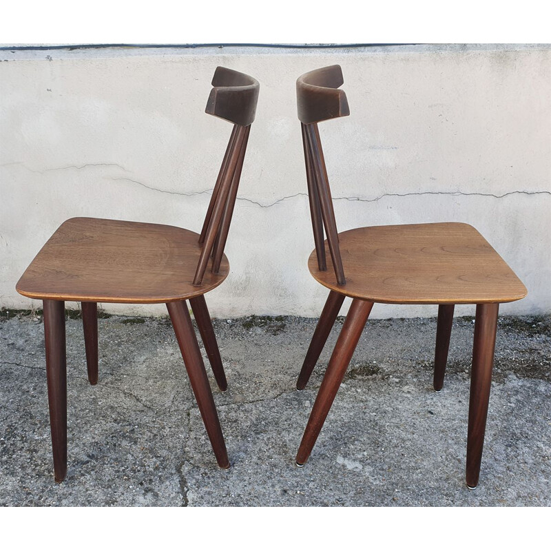 Pair of teak chairs by Poul Volther for Frem Rojle