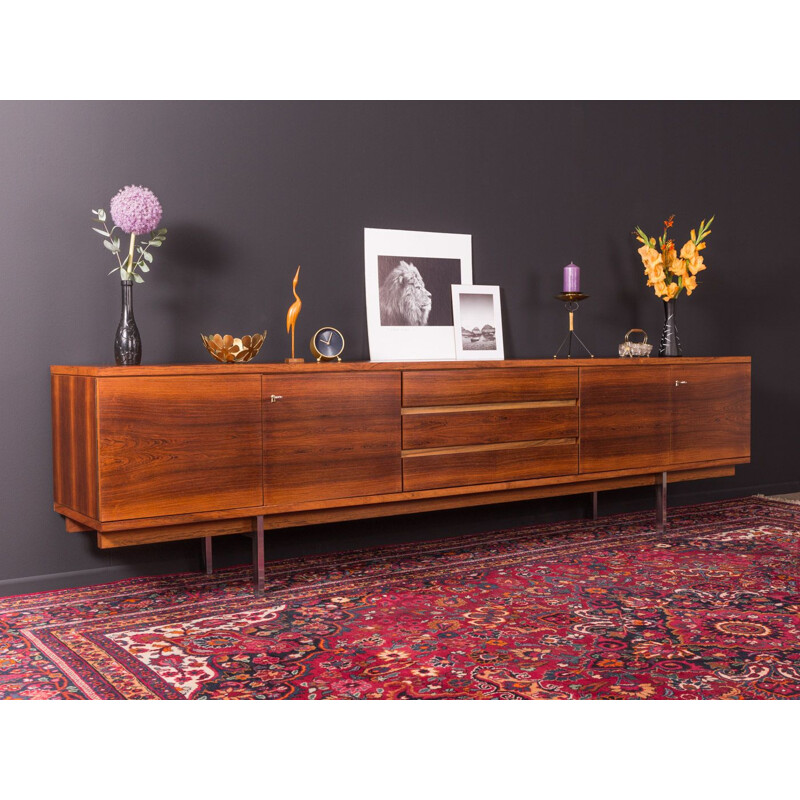 Long Vintage sideboard in rosewood, 1960s