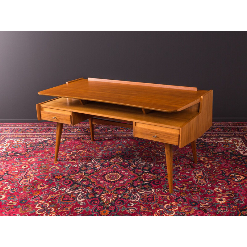 Walnut vintage desk by WK Möbel, 1950s