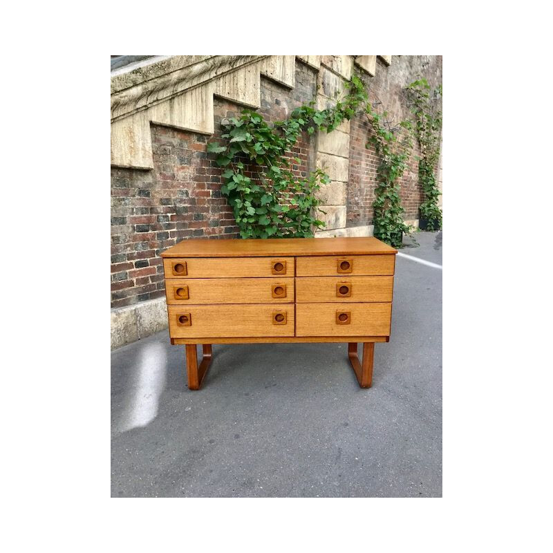 Vintage teak chest of drawers, 1960s