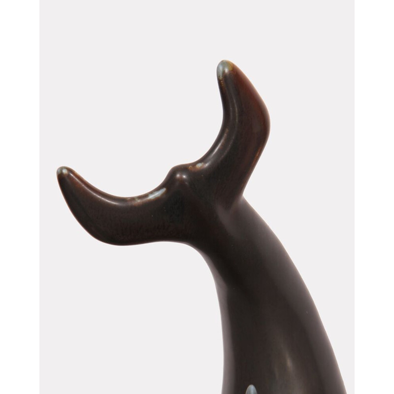 Vintage ceramic dolphin by Gunnar Nylund for R-rstrand, 1960