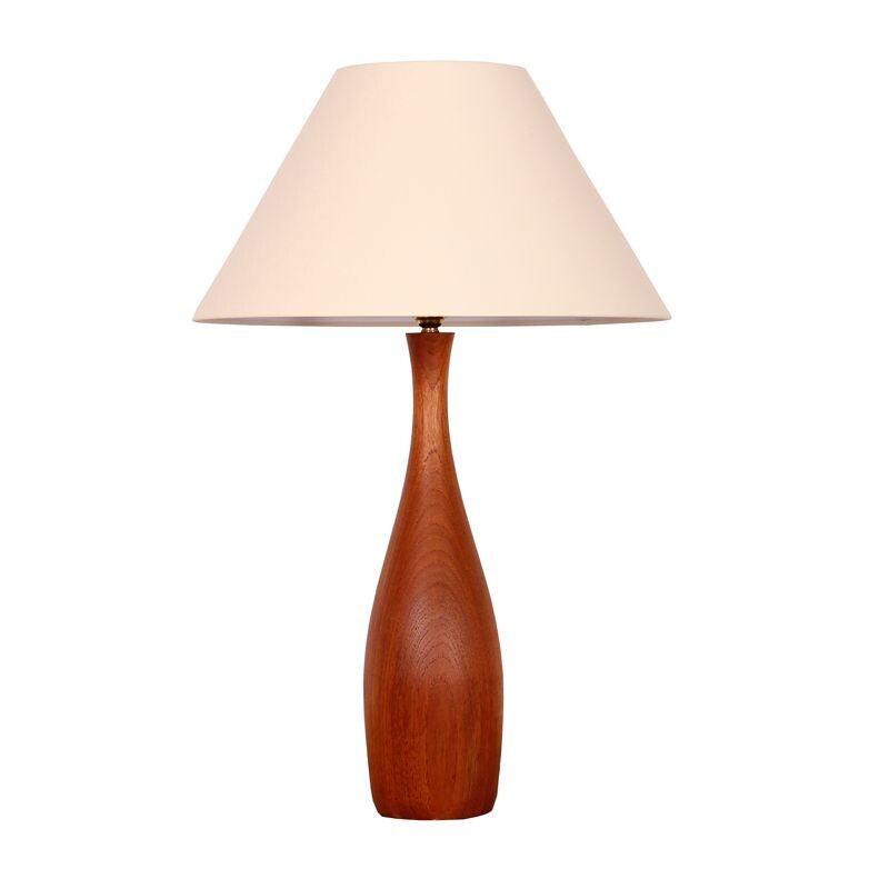 Lampe à poser vintage en teck au style scandinave, 1960