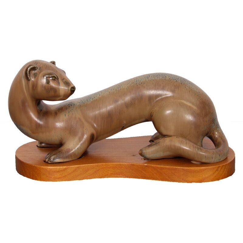 Vintage ceramic furet by Gunnar Nylund, 1960