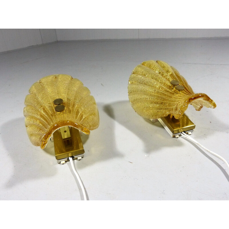 Set of 2 vintage wall lights by Sölken Leuchten, Germany, 1960s