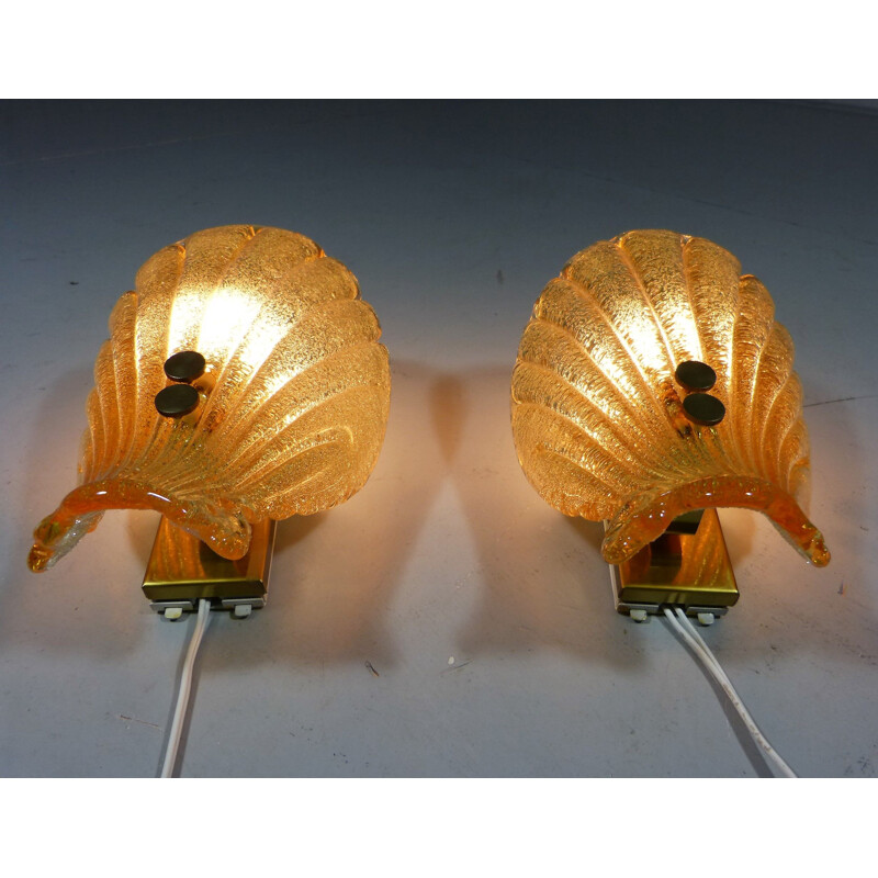 Set of 2 vintage wall lights by Sölken Leuchten, Germany, 1960s