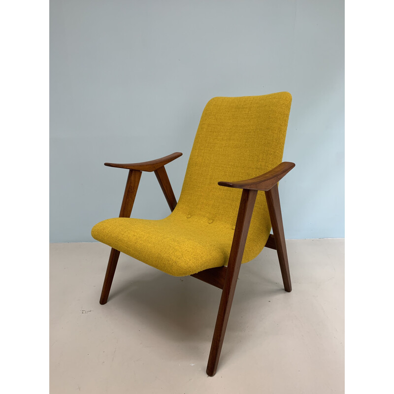 Vintage teak armchair by Louis van Teeffelen for WEBE, Netherlands, 1960