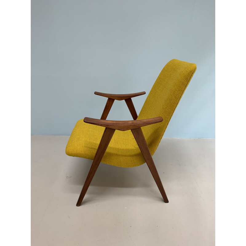 Vintage teak armchair by Louis van Teeffelen for WEBE, Netherlands, 1960