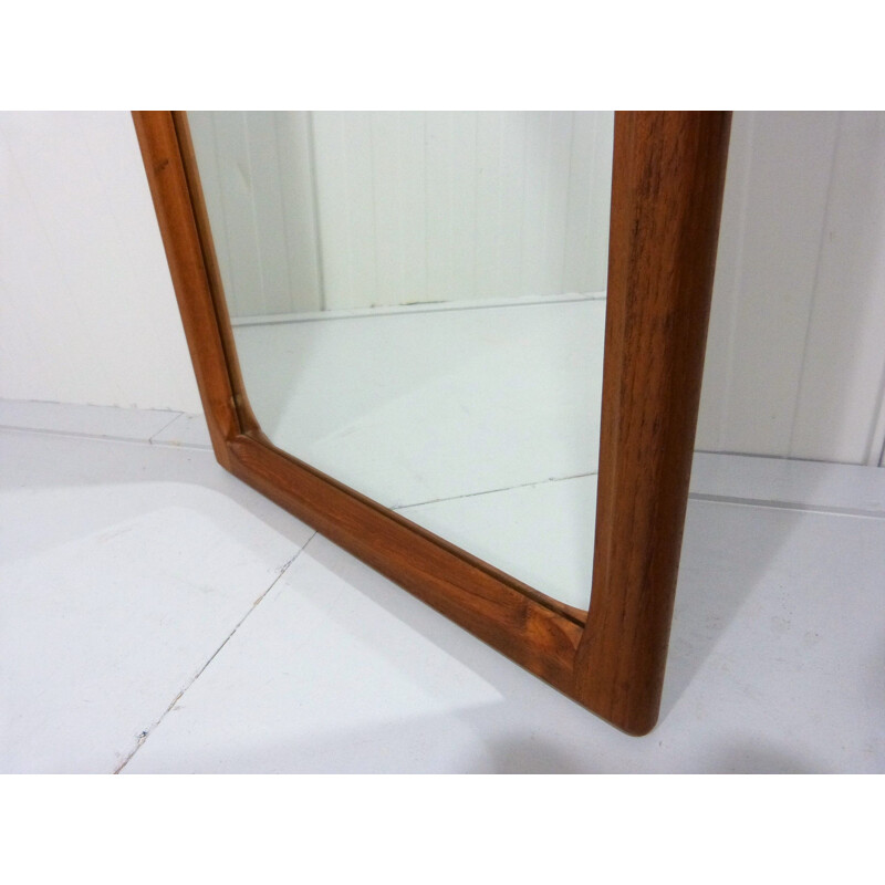 Vintage Teak wall mirror by Aksel Kjersgaard for Odder 1960s