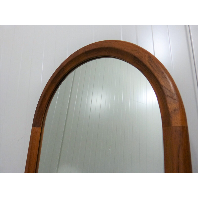 Vintage Teak wall mirror by Aksel Kjersgaard for Odder 1960s