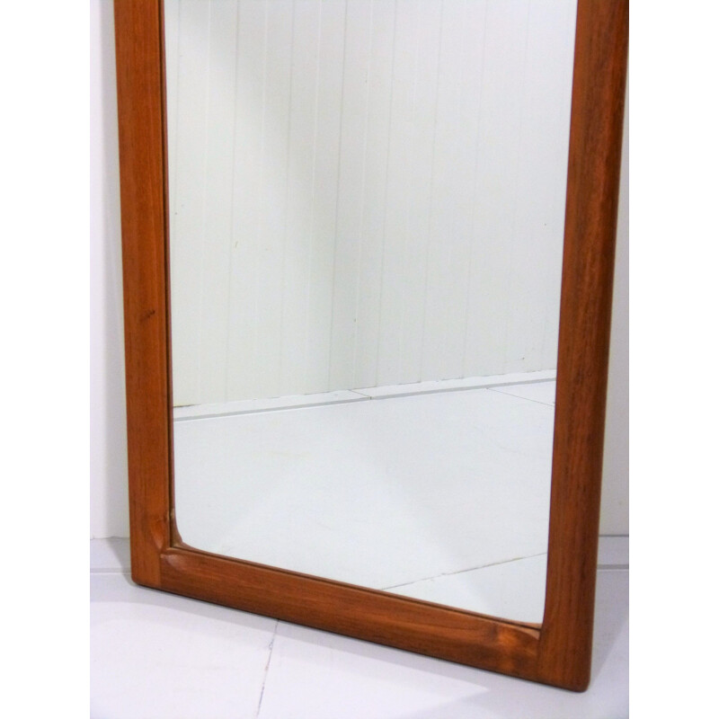 Vintage Teak wall mirror by Aksel Kjersgaard for Odder 1960s