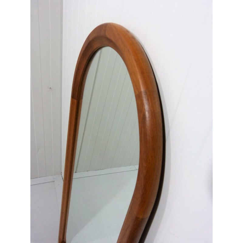 Vintage Teak wall mirror by Aksel Kjersgaard for Odder 1960s