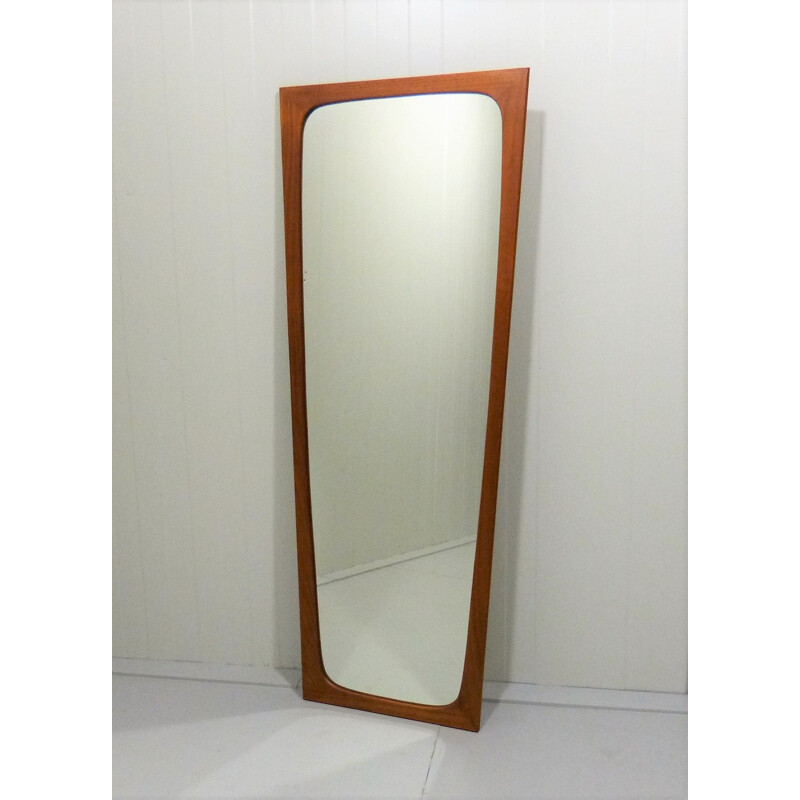 Vintage Teak wall mirror by Aksel Kjersgaard, Denmark 1960s