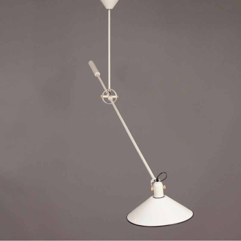 Vintage counterbalance pendant light by J.J.M. Hoogervorst for Anvia, 1960s