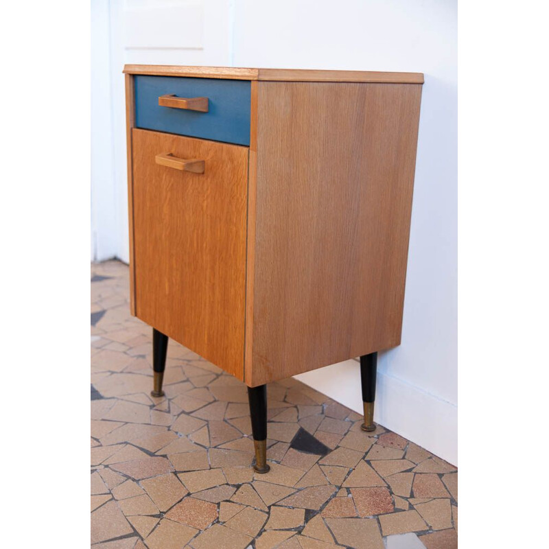 Vintage oak bedside table, 1960